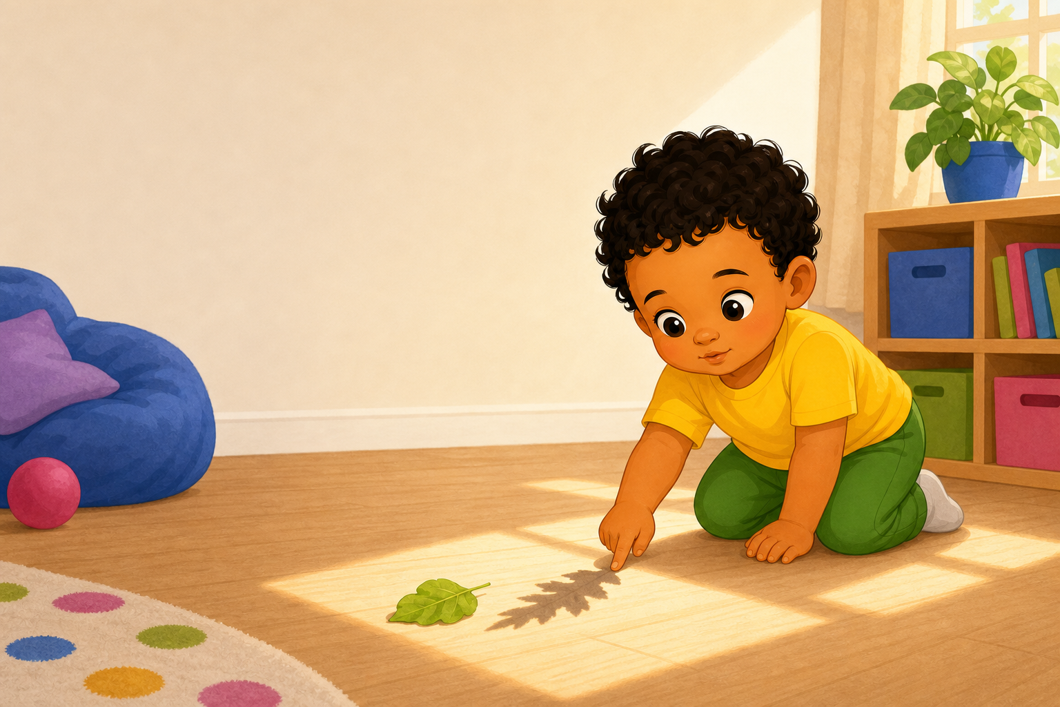 A child learning through an ordinary shared moment.