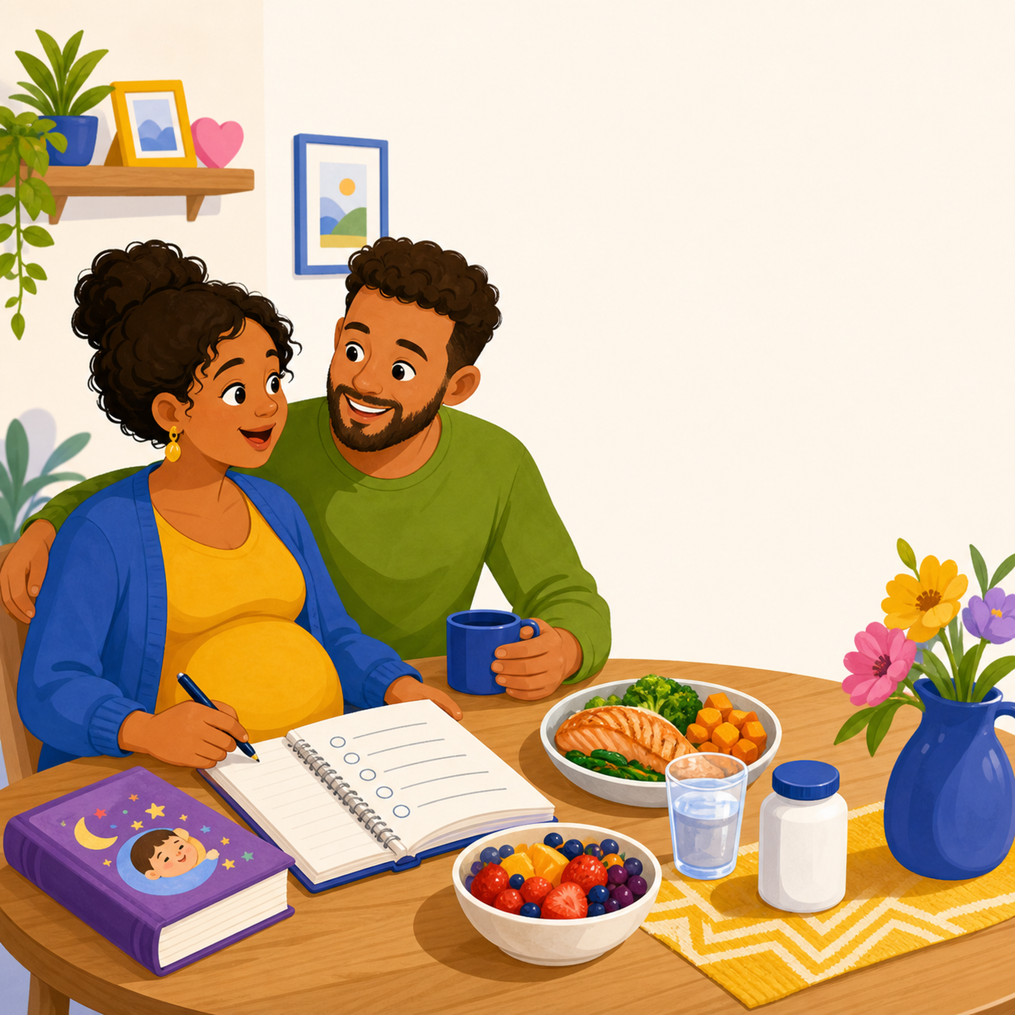 A warm visual introduction to learning and connection before birth.