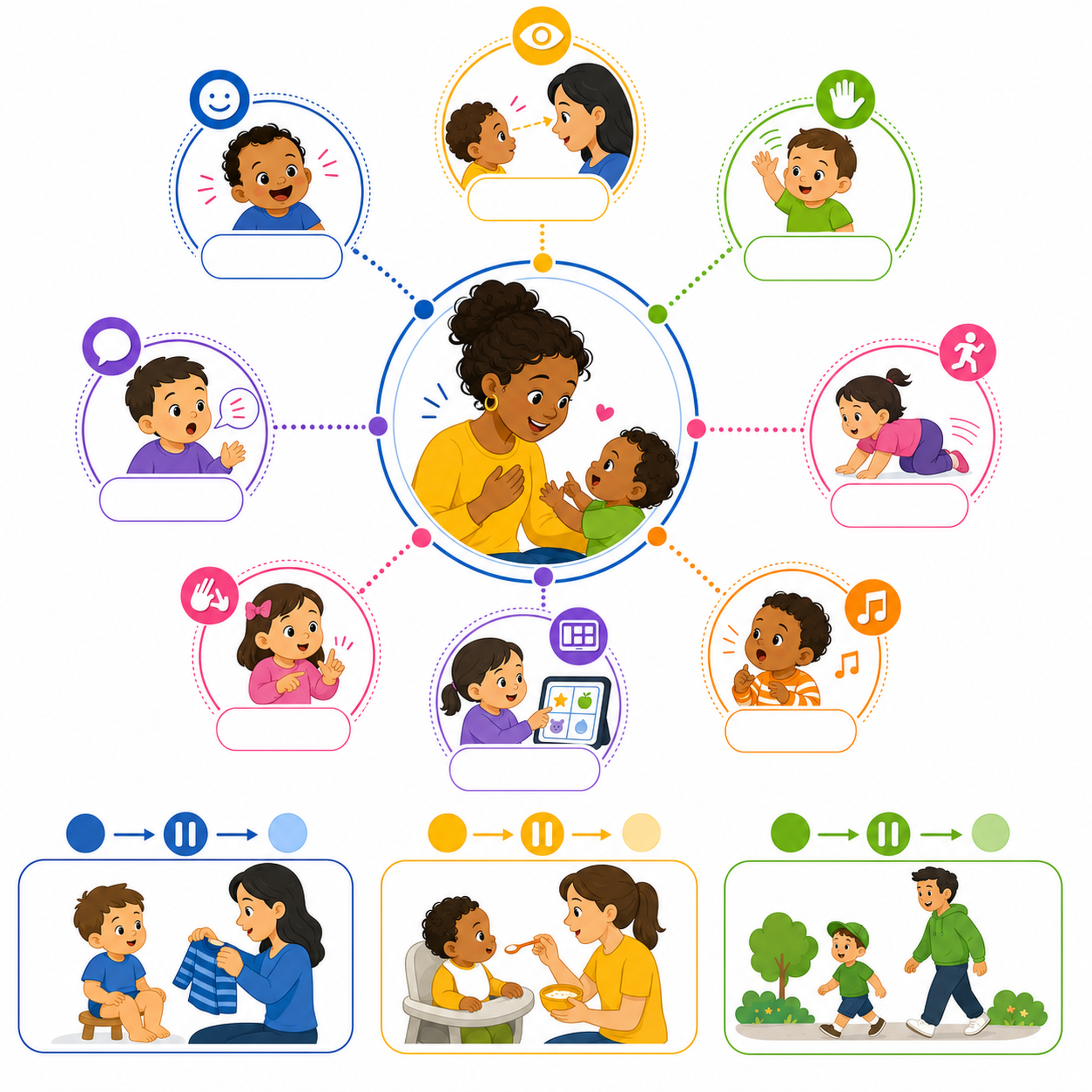 Several pathways through which communication develops.