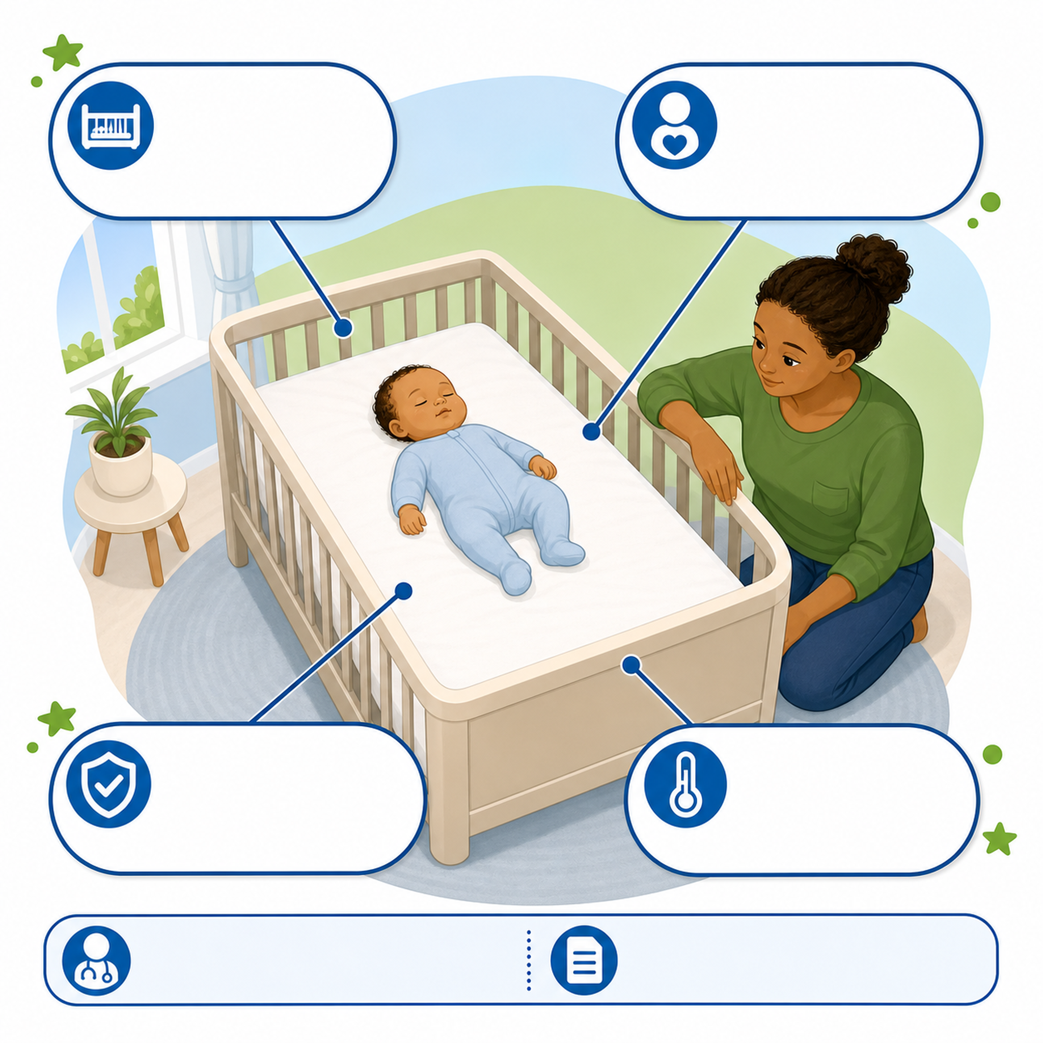 The elements of a safer infant sleep environment.